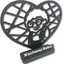 Ażurowa Ozdoba 3D Serce Personalizowany Prezent Na Dzień Babci