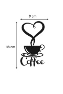 Ażurowa Ozdoba ścienna Filiżanka Kawy z Sercem