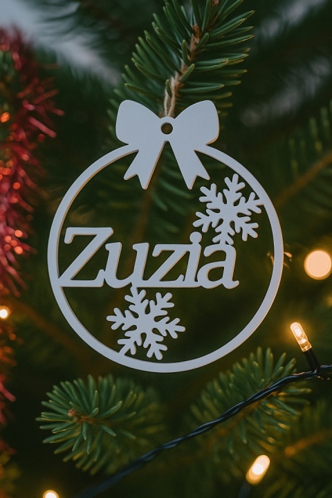 Bombka Zawieszka Świąteczna Z Imieniem Personalizowana