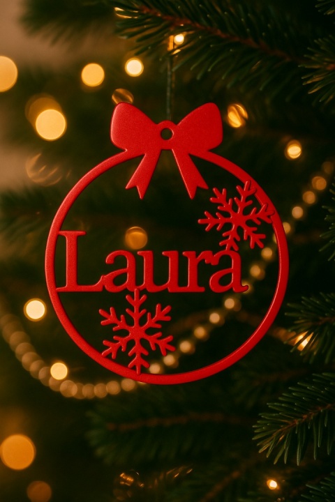 Bombka Zawieszka Świąteczna Z Imieniem Personalizowana
