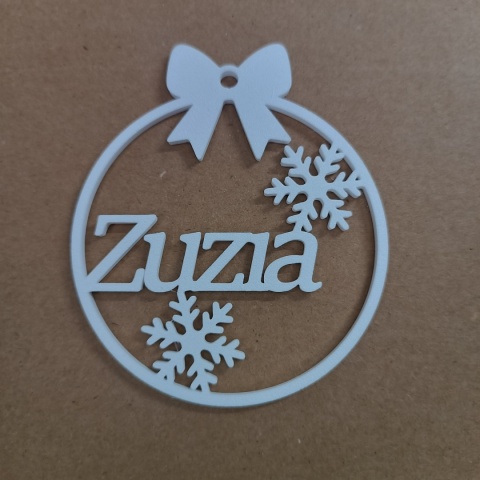 Bombka Zawieszka Świąteczna Z Imieniem Personalizowana