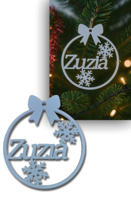 Bombka Zawieszka Świąteczna Z Imieniem Personalizowana