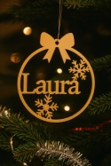 Bombka Zawieszka Świąteczna Z Imieniem Personalizowana