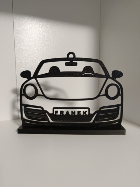 Dekoracyjny model samochodu sportowego 3D z personalizacją Dekoracyjny model samochodu sportowego 3D z personalizacją