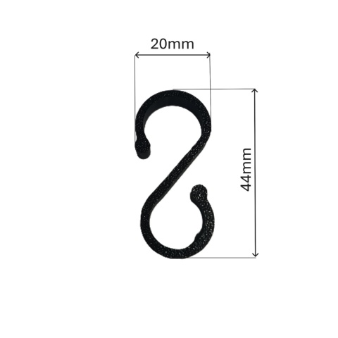 Haczyki Na Rynny Pod lampki LED Ozdoby Girlandy Czarne