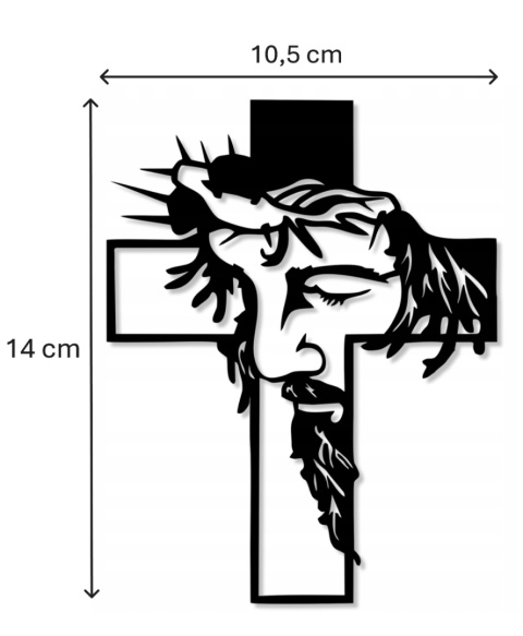 Krzyż Krzyżyk z Jezusem na ścianę