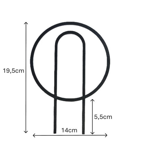 Podpórka do roślin Doniczkowych Okręgi Pergola Drabinka 19,5cm