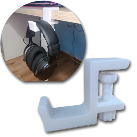 Uchwyt Wieszak Do Blatu Biurka Na Słuchawki Szybki Montaż