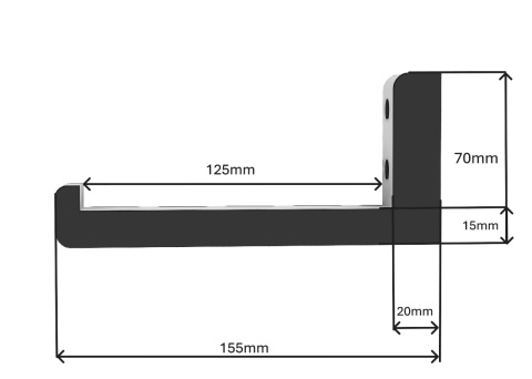 Uchwyt Wieszak Na Ścianę Do Głośnika Listwy od Soundbar Czarny