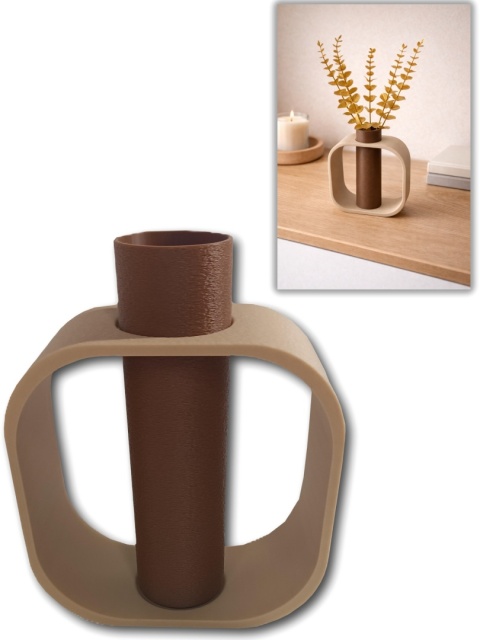 Wazon Frame Nowoczesny Dekoracyjny na Suche kwiaty LEGO 19cm