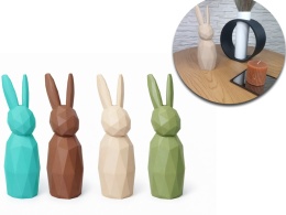 Zajączek Króliczek Wielkanocny Styl Low Poly Wiele kolorów