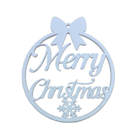 Zawieszka Bombka Świąteczna Merry Christmas Elegancka Ozdoba 3D 4 szt