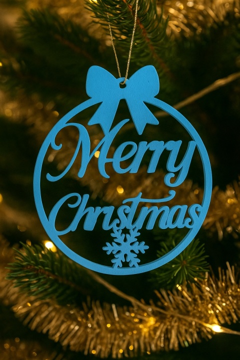 Zawieszka Bombka Świąteczna Merry Christmas Elegancka Ozdoba 3D 4 szt