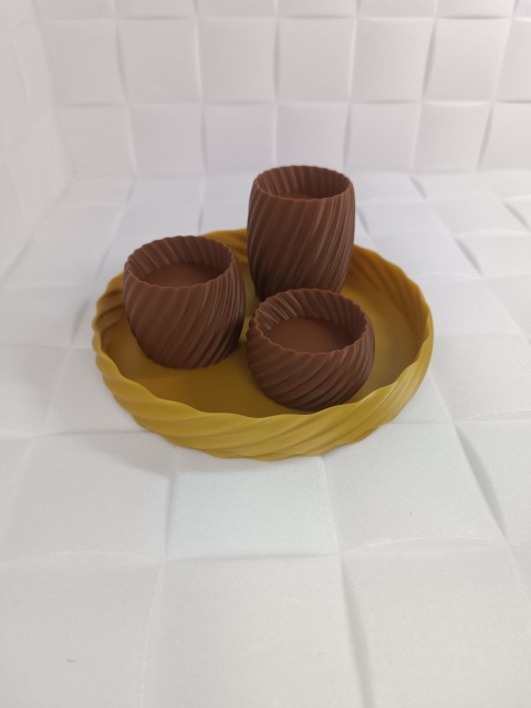 Zestaw Taca 3x Świeczniki na tealight Zestaw Taca 3x Świeczniki na tealight